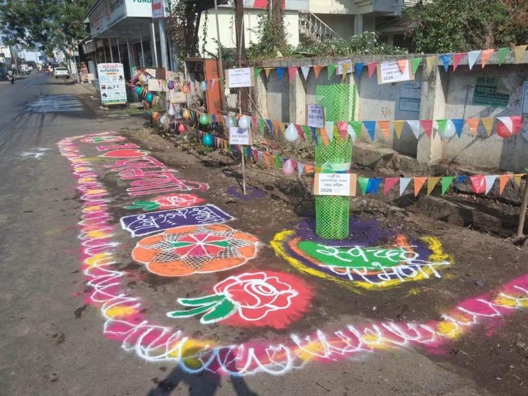 ममता कॉलनीतील पाण्याच्या टाकीजवळील कचराकुंडी बंद; परिसराचे सुशोभीकरण